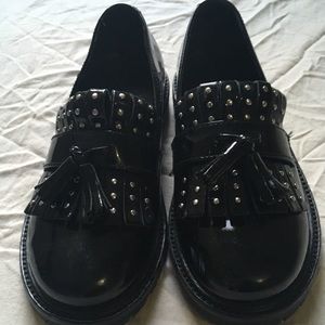 Burberry Patent Latent Fringe Loafers